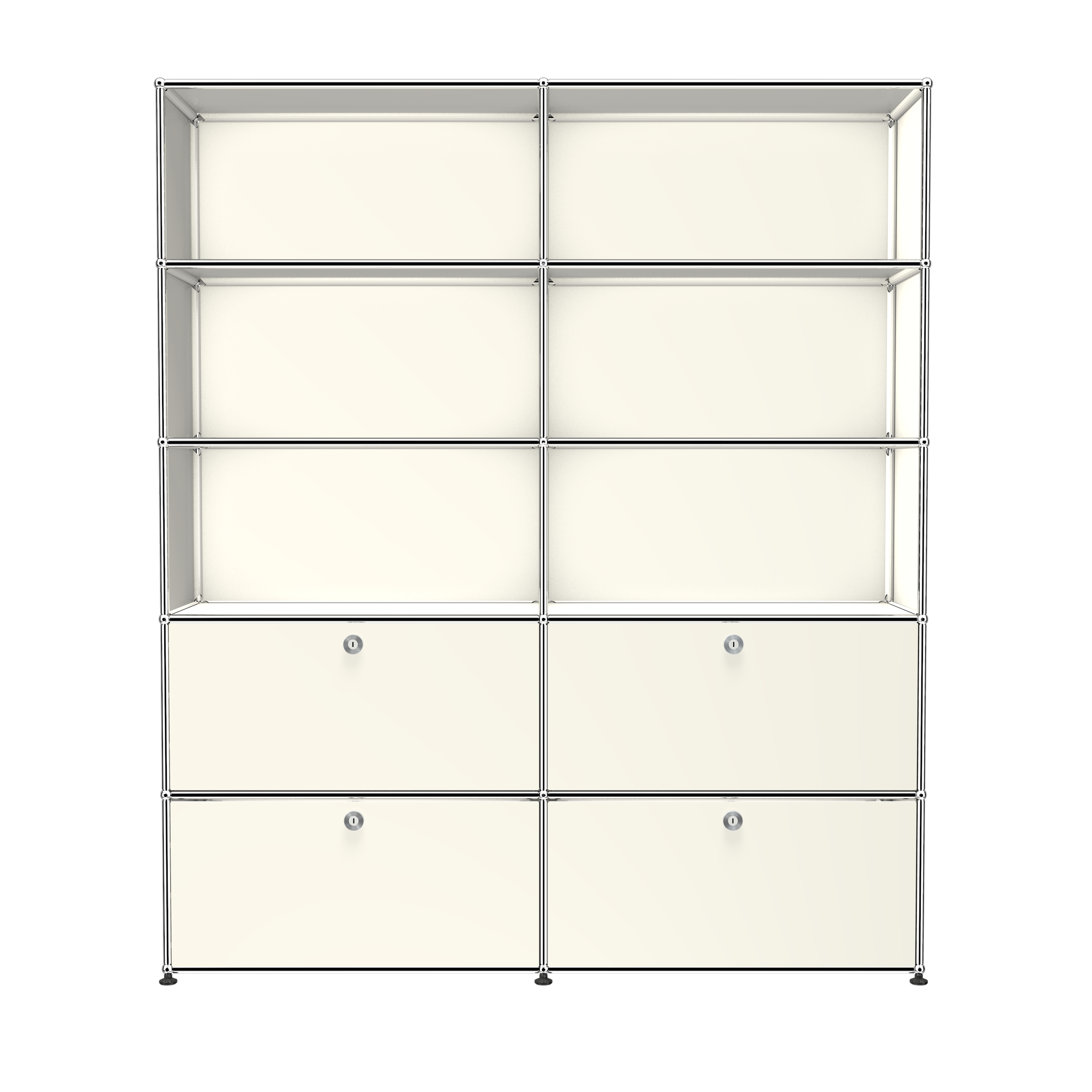 USM Haller Large Contemporary Shelving with Storage (R2) in Pure White