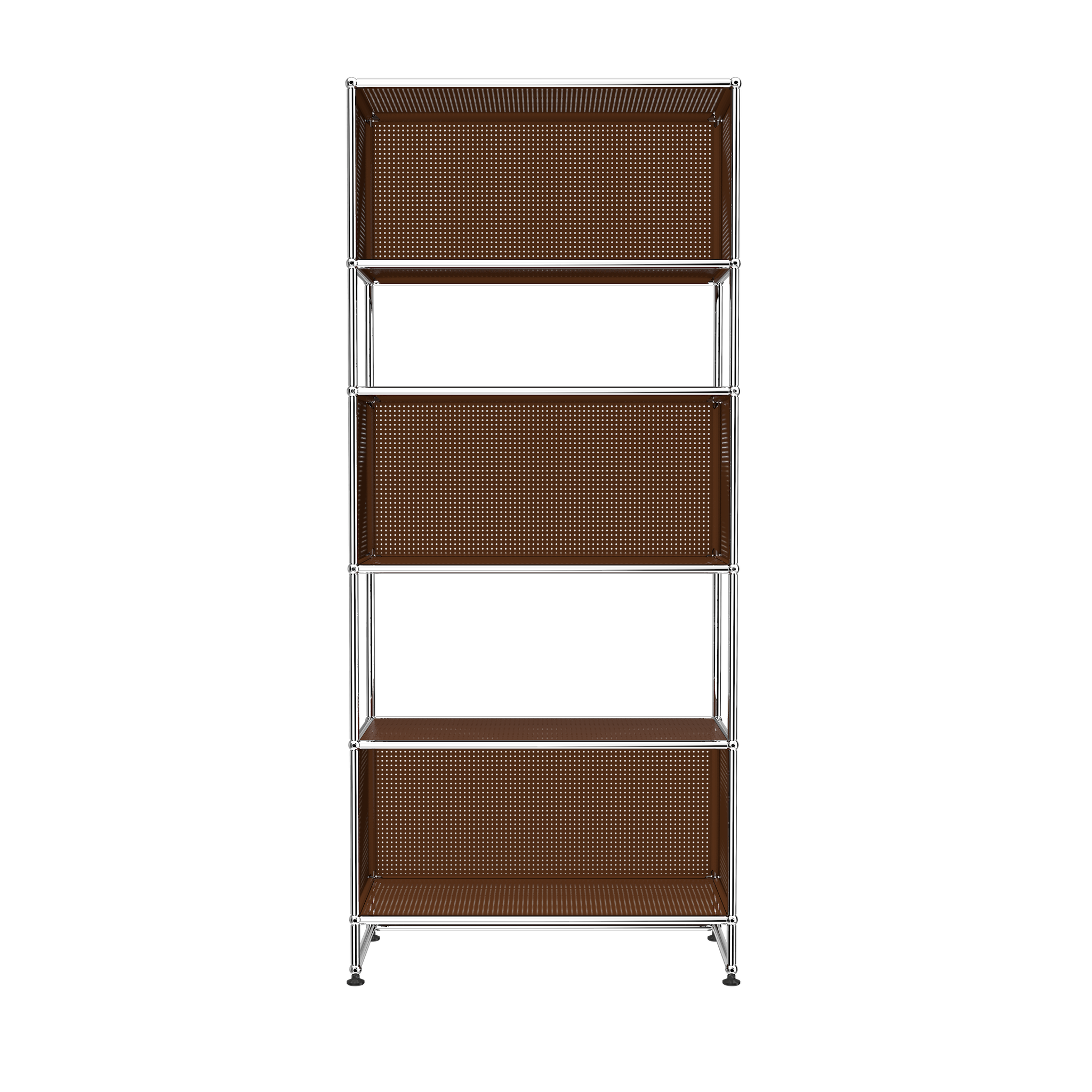 USM Haller 3 Box Shelving with Perforated Panels (RE119) in Brown