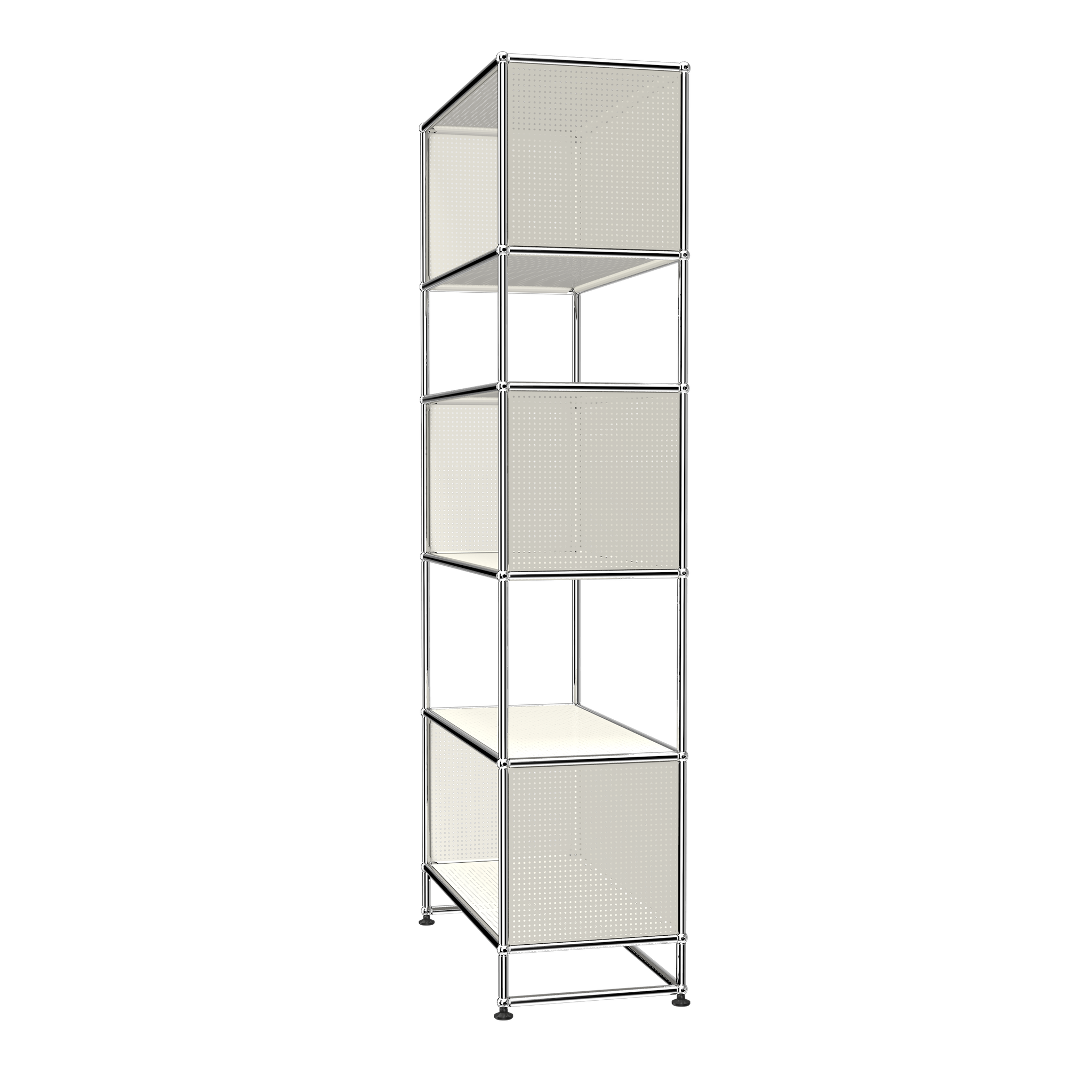 USM Haller 3 Box Shelving with Perforated Panels (RE119) Side View