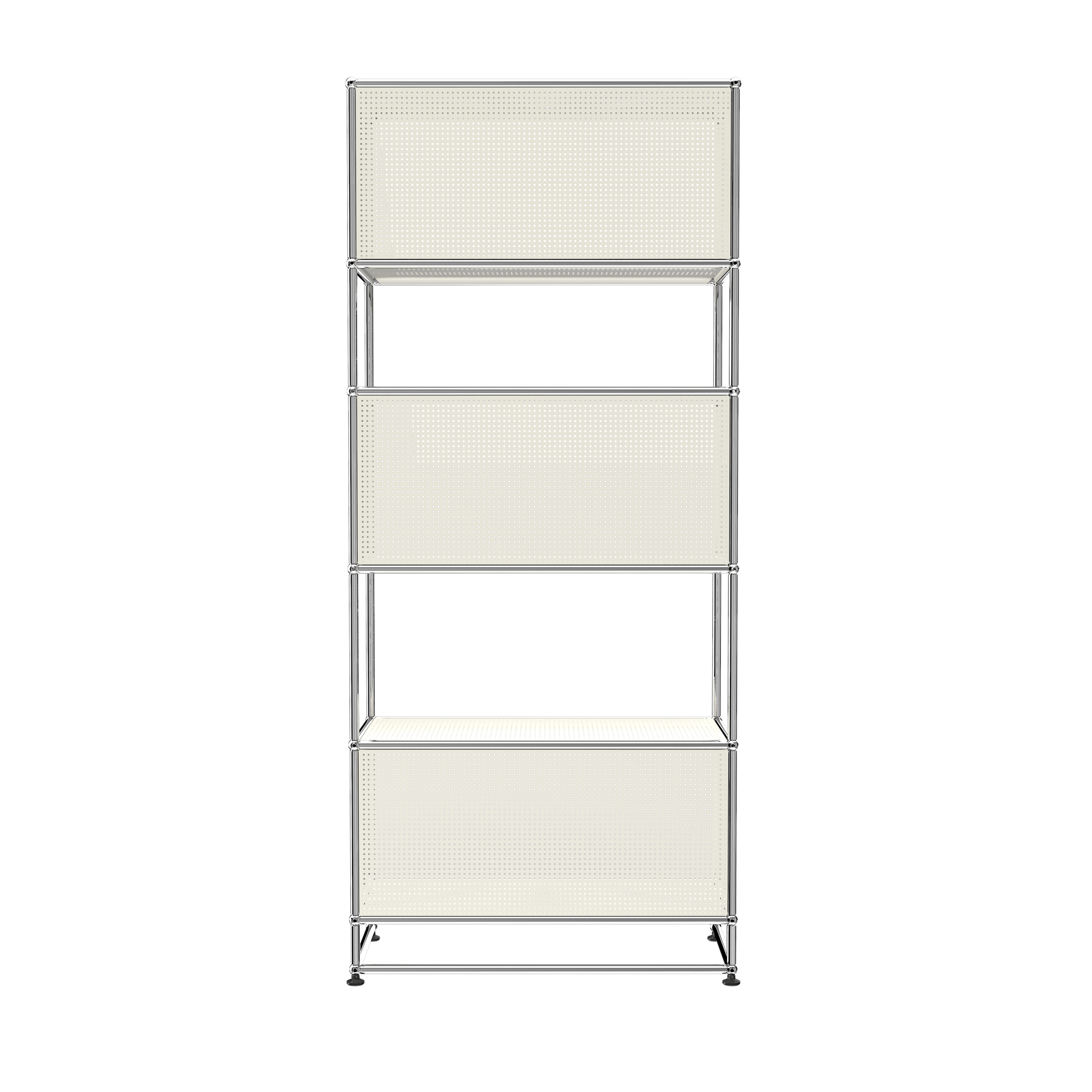 USM Haller 3 Box Shelving with Perforated Panels (RE119) Back View