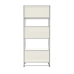 USM Haller 3 Box Shelving with Perforated Panels (RE119) Back View