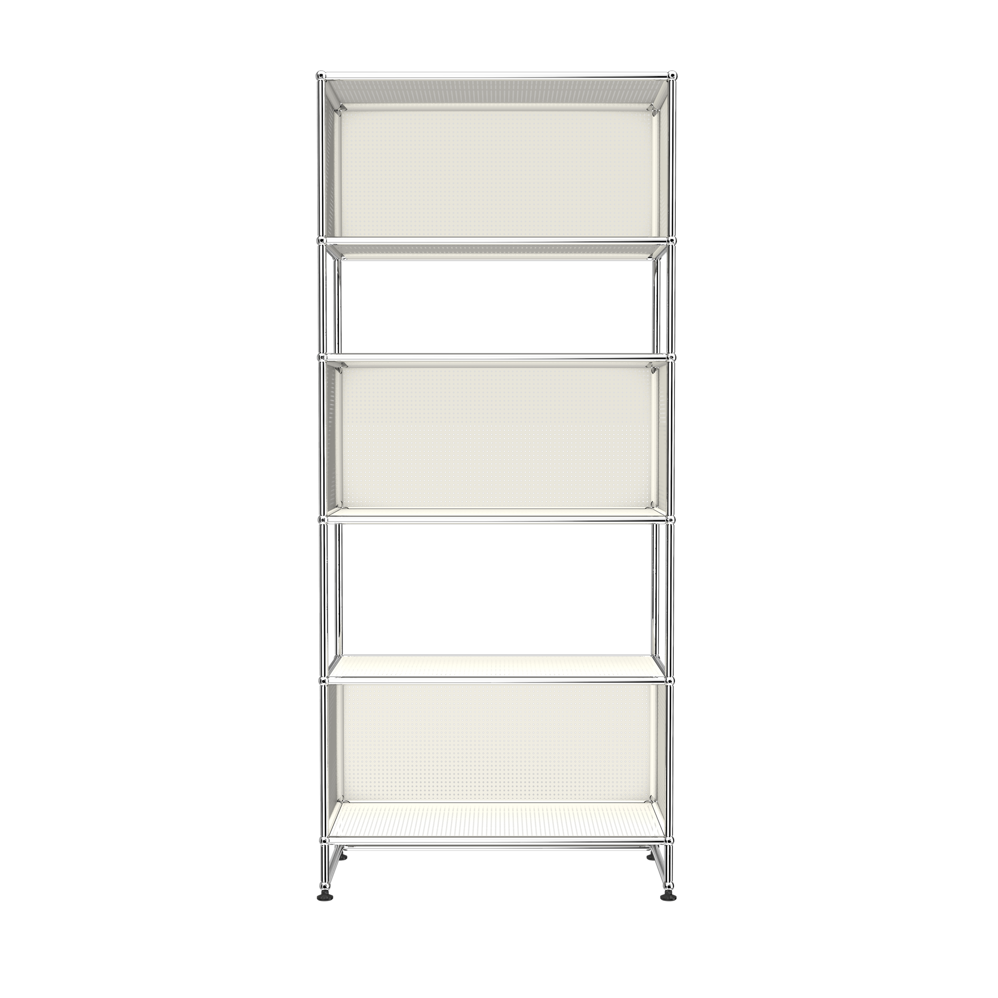 USM Haller 3 Box Shelving with Perforated Panels (RE119) in Pure White