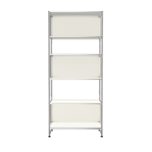 USM Haller 3 Box Shelving with Perforated Panels (RE119) in Pure White
