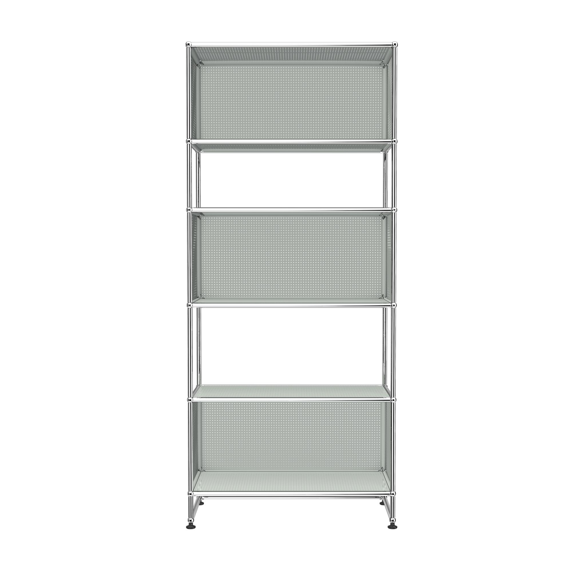 USM Haller 3 Box Shelving with Perforated Panels (RE119) in Light Gray