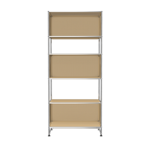 USM Haller 3 Box Shelving with Perforated Panels (RE119) in Beige