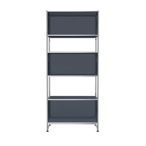 USM Haller 3 Box Shelving with Perforated Panels (RE119) in Anthracite