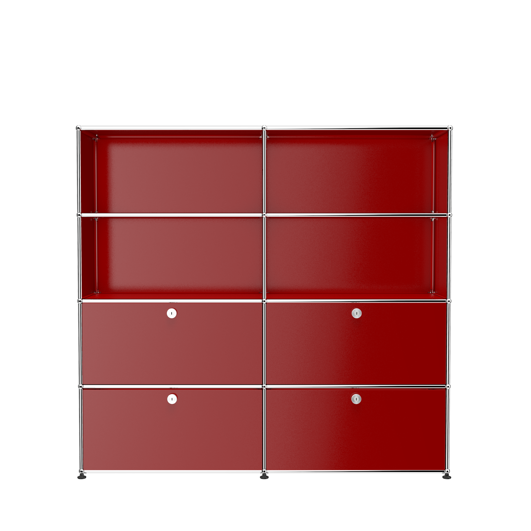USM Haller Storage & Shelving Unit With Drawers (S2) in Ruby Red