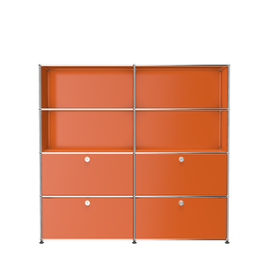 USM Haller Storage & Shelving Unit With Drawers (S2) in Pure Orange
