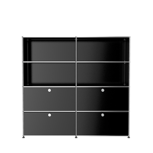 USM Haller Storage & Shelving Unit With Drawers (S2) in Graphite Black