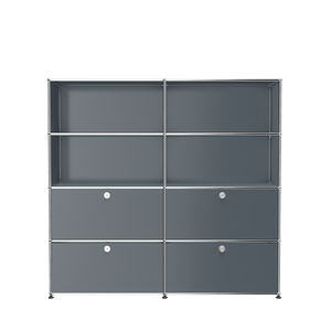 USM Haller Storage & Shelving Unit With Drawers (S2) in Mid Gray