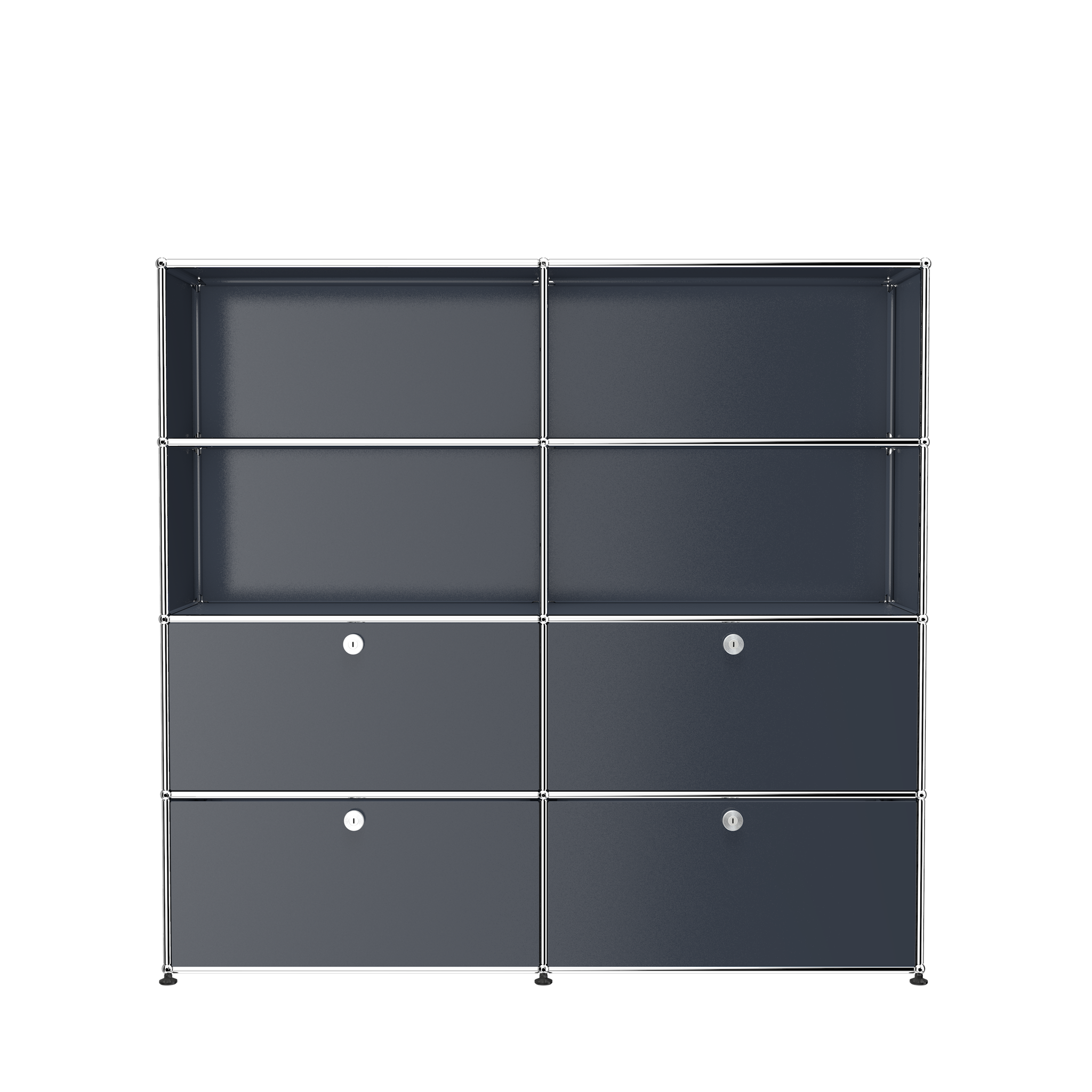USM Haller Storage & Shelving Unit With Drawers (S2) in Anthracite