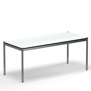 USM Haller White Grey Laminate Desk (T69) Top View