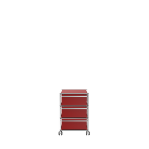 USM Modular Storage Pedestal with Drawers (V) in Ruby Red