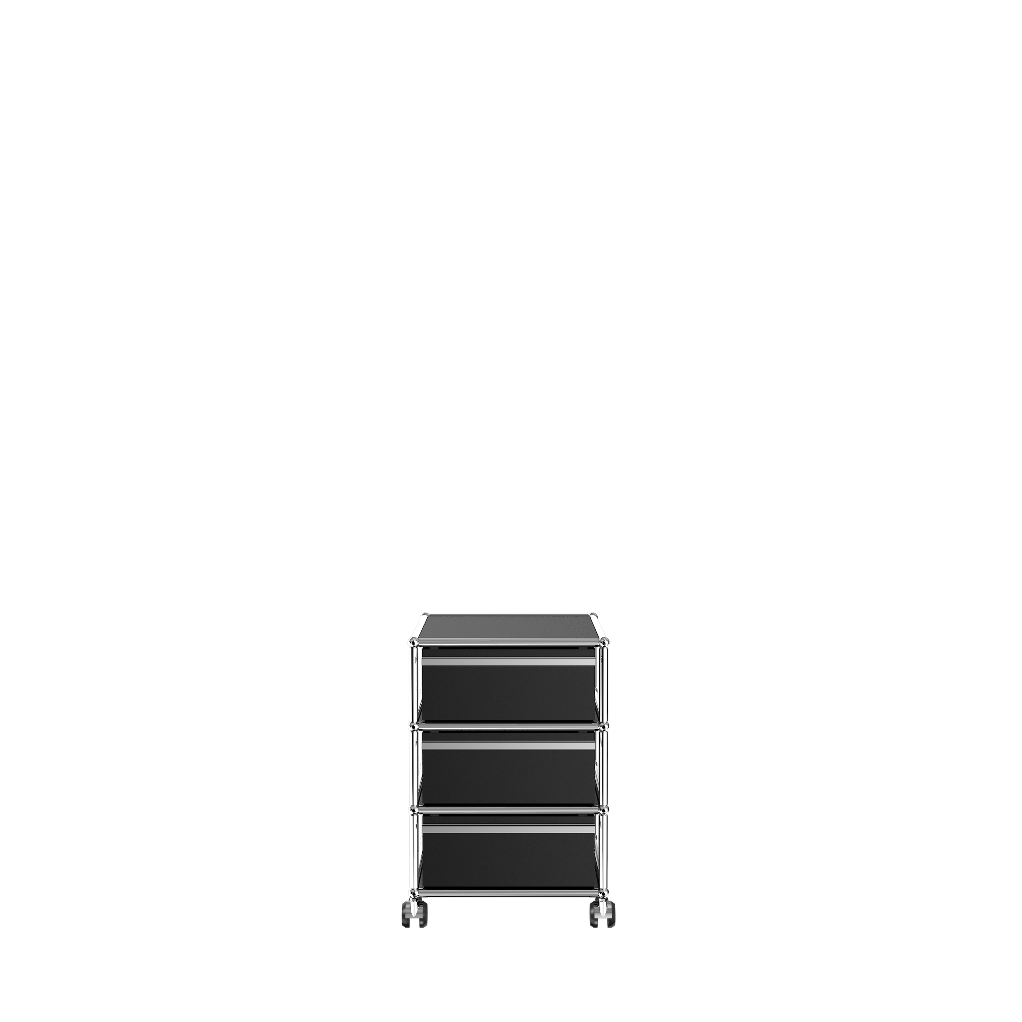 USM Modular Storage Pedestal with Drawers (V) in Graphite Black