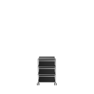 USM Modular Storage Pedestal with Drawers (V) in Graphite Black