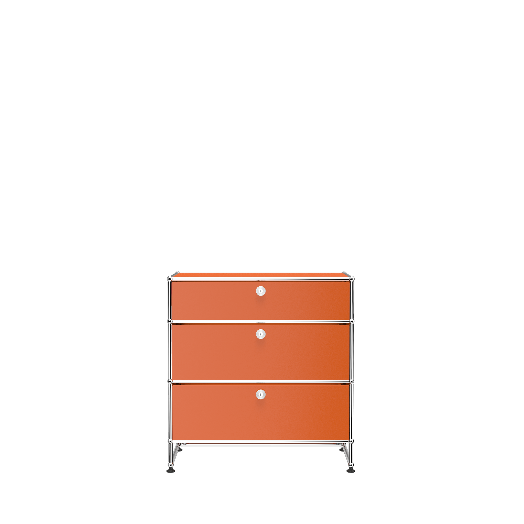 3 Drawer Storage Modular Dresser (Y) in Pure Orange