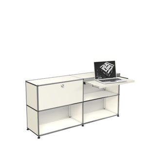 USM Haller Contemporary Steel Custom Office Desk (DU2) in Pure White
