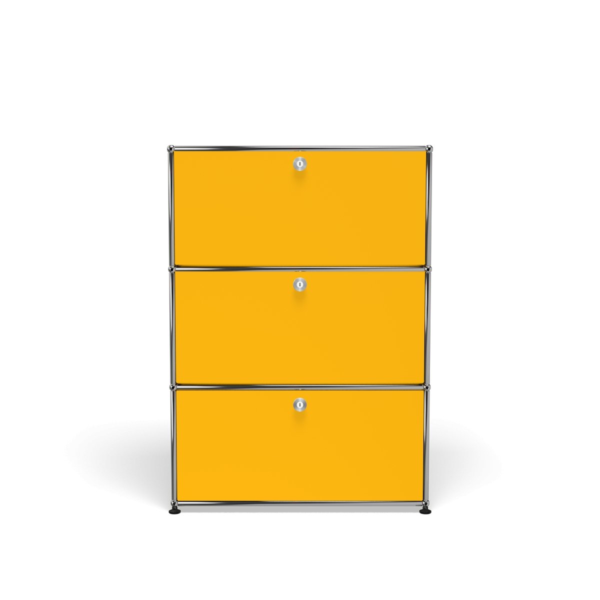 3 Drawer Modern File Cabinet (G118F) in Golden Yellow