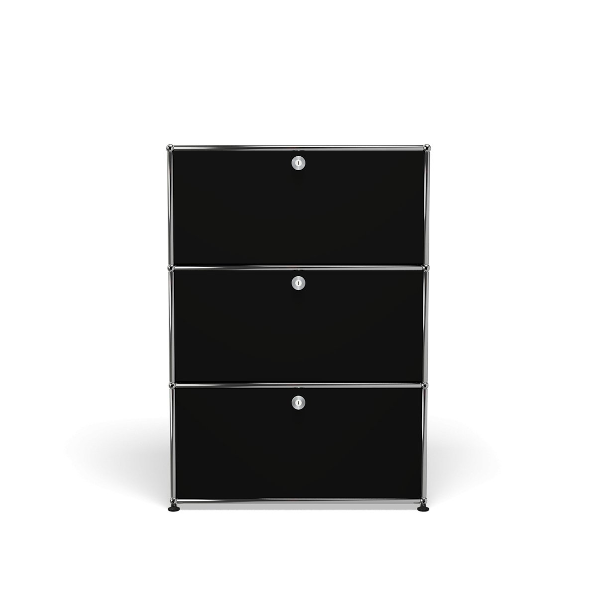 3 Drawer Modern File Cabinet (G118F) in Graphite Black