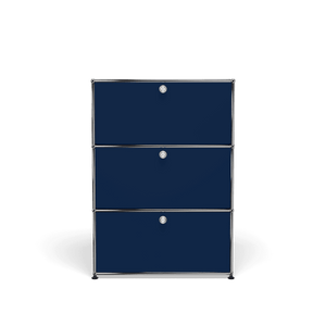 3 Drawer Modern File Cabinet (G118F) in Steel Blue