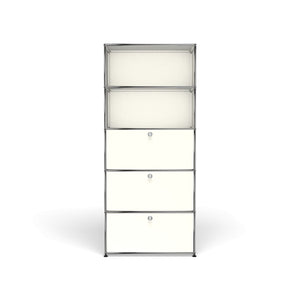 USM Tall Modern Storage System with Doors (Q118) in Pure White