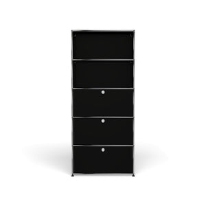 USM Tall Modern Storage System with Doors (Q118) in Graphite Black