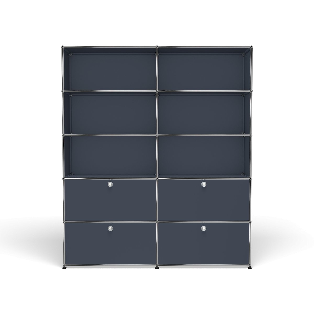 USM Haller Large Contemporary Shelving with Storage (R2) in Anthracite